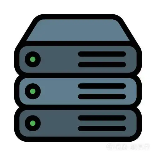 服务器交换机堆栈简单抽象矢量图