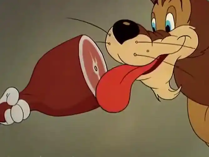 猫和老鼠:汤姆完全不知道屋子里有一只狮子,手里的肉神奇失踪!