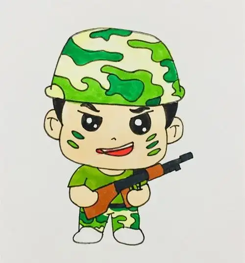 特种兵怎么画简单_人物简笔画_简笔画大全