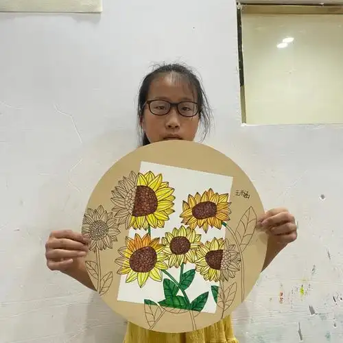 向日葵儿童画