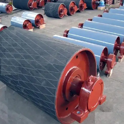 输送带机头轮传动包胶滚筒 输送带无动力改向滚筒 流水线碳钢滚筒