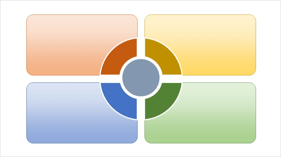 ppt快速绘制方圆结合的创意toc