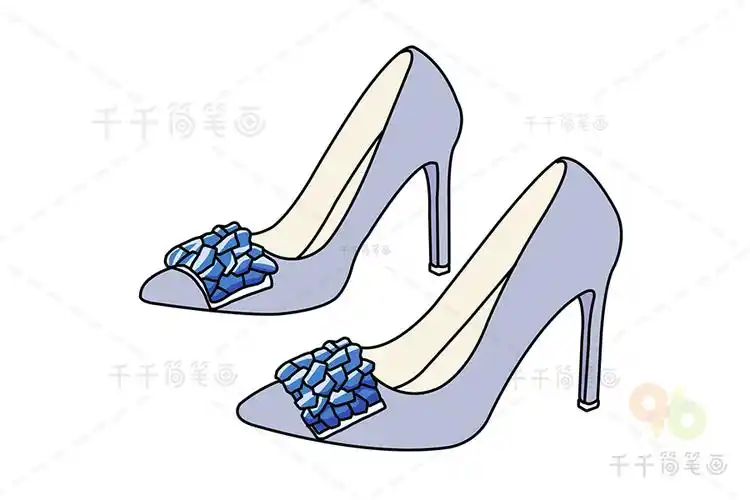 公主高跟鞋简笔画大全简单好看又时尚