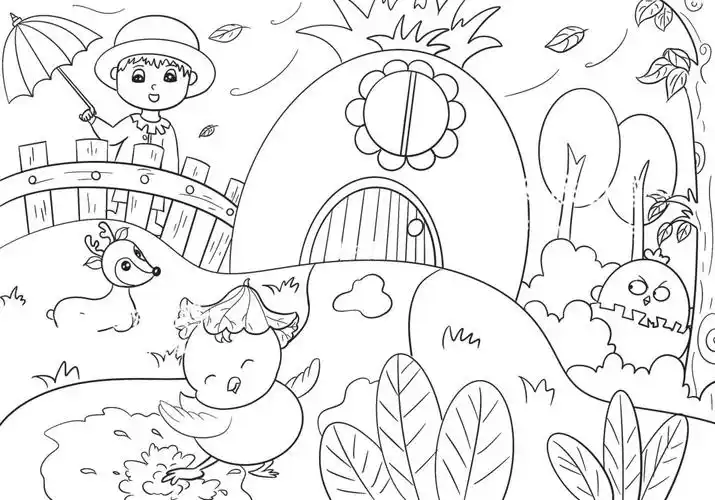 动物乐园主题绘画可临摹可借鉴可拿图