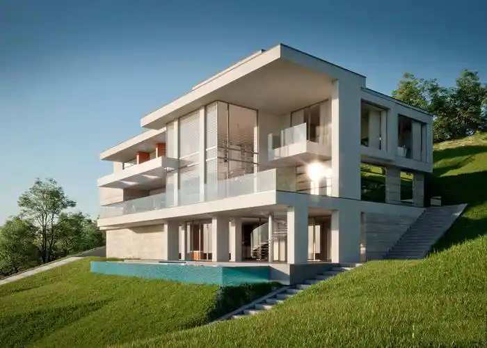 今天小编就给大家分享一套斜坡自建别墅案例