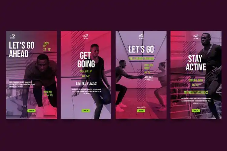 00678ins排版灵感集海报设计运动风设计