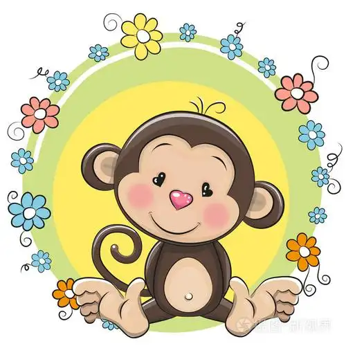 贺卡可爱的猴子
