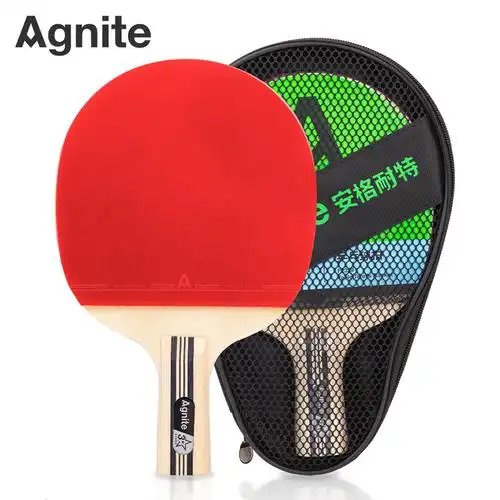 得力安格耐特f2329乒乓球拍星级双面反胶短柄1只装直拍