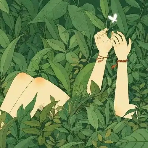 求女生绿色的甜酷头像