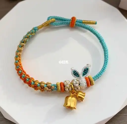 兔子耳朵手绳手工编绳手链