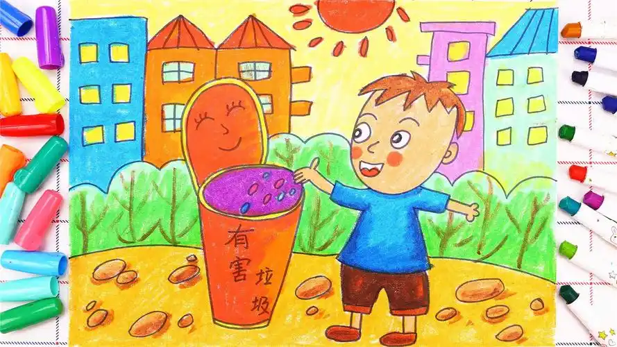 我是环保小卫士简笔画 我是环保小卫士简笔画图片