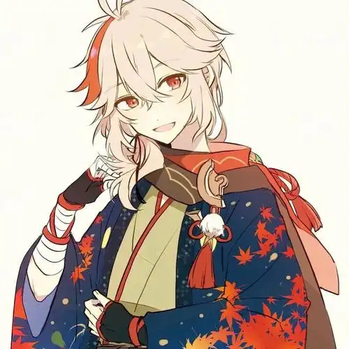 很难不爱的原神枫原万叶头像