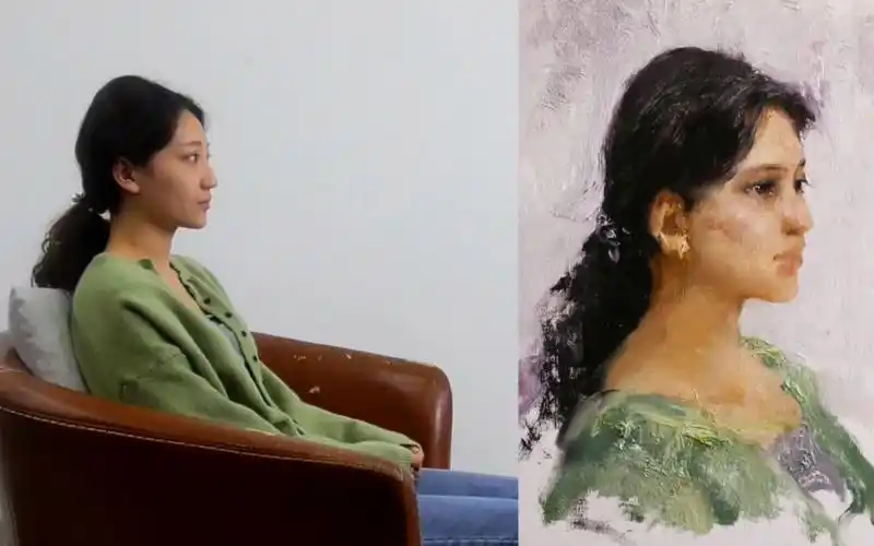 布洛欣大师色彩——女青年胸像写生示范