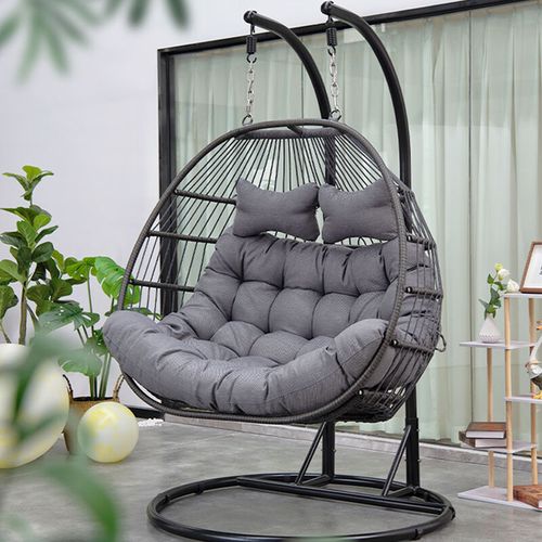 紫叶(ziye)家用吊椅室内秋千客厅卧室吊兰椅子摇篮椅阳台吊篮藤椅