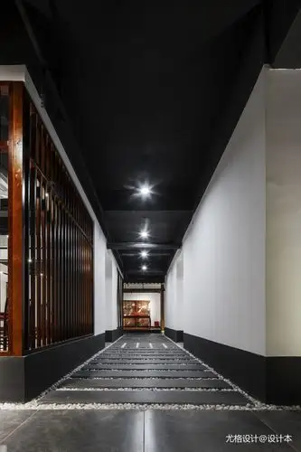 混搭风红木展厅过道设计图片