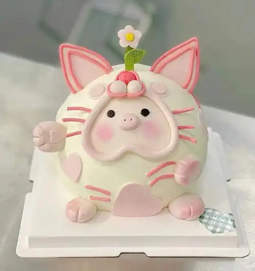 超级可爱的猪猪蛋糕