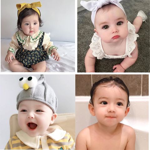 小宝宝画报墙贴备孕大眼婴儿壁纸房间萌娃新生漂亮宝贝网红高颜值