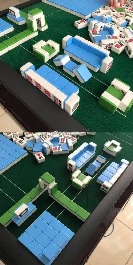 用麻将盖小房子现在应该没有小朋友这么玩了吧