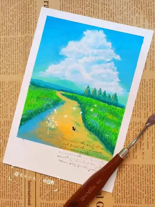 露露油画棒尺寸71a5#高尔乐油画棒  #高尔乐画一个暑假  #油画棒