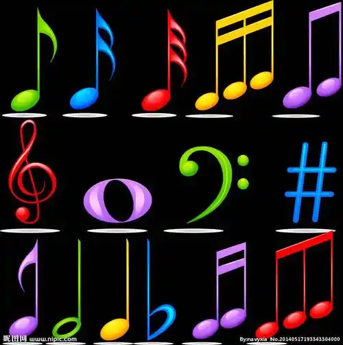 8月最新音符简笔画 音符简笔画图案可爱