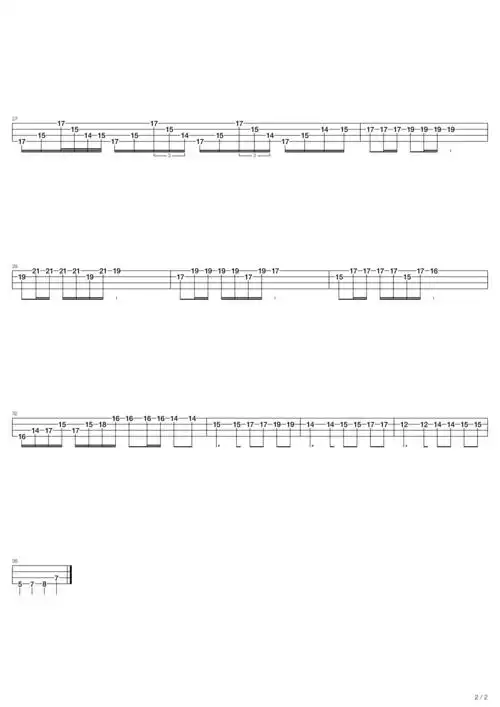 beyond冷雨夜basssolo吉他谱