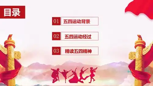 五四运动演讲比赛ppt模板