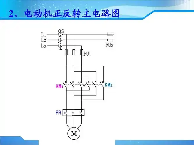 2,电动机正反转主电路图
