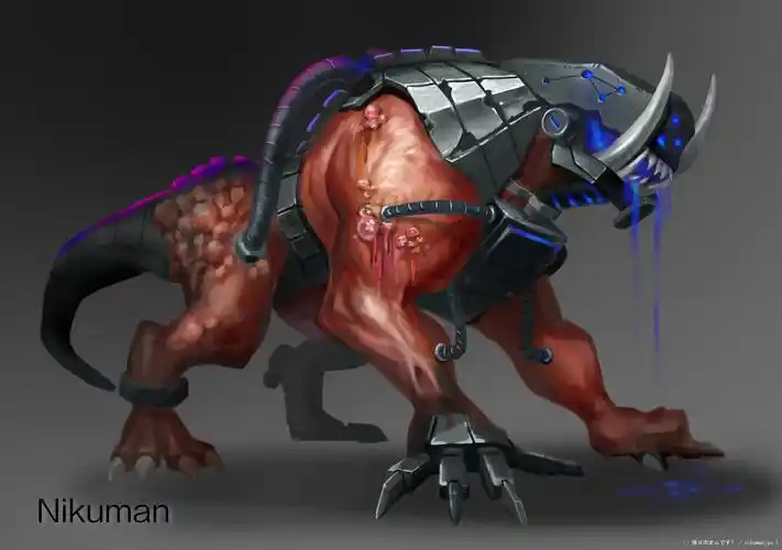 一个油腻画风的机甲生物 有参考