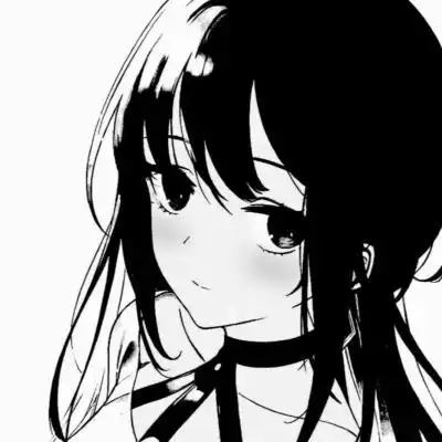 动漫女头黑白高级感图片_女生微信头像_头像屋
