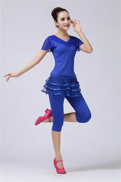 2019杨丽萍广场舞服装新款套装运动套裙短裙子跳舞蹈的衣服女夏季