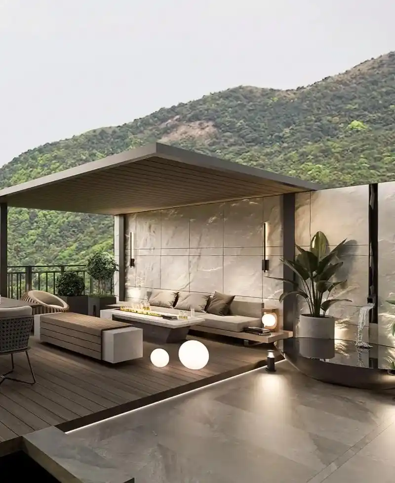 楼顶露台设计 顶楼露台装修沉浸式体验 随着人们的生活品质不断提高