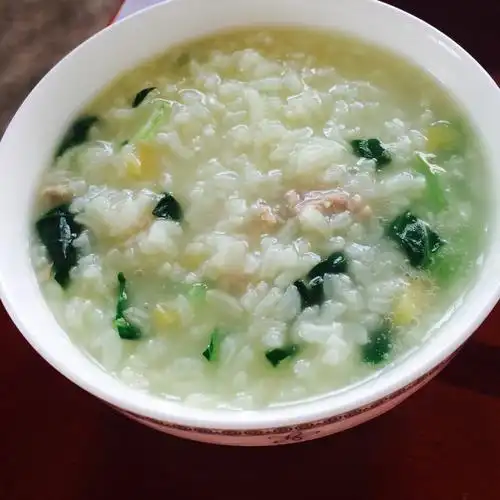 青菜瘦肉粥