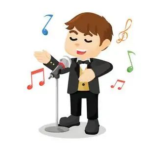 儿童歌手儿童歌手卡通插图照片