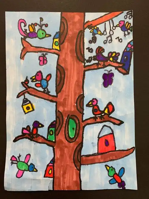 二(2)班《小鸟的家》作品集