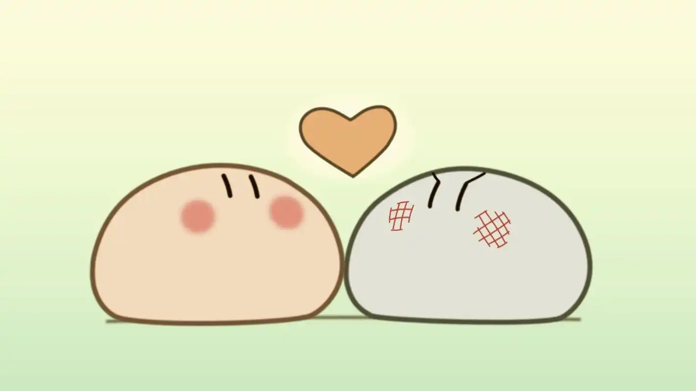 可爱卡通团子形象高清宽屏壁纸