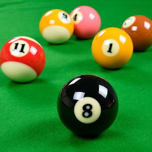 台球子 台球用品配件 中式黑八台球子 黑8十六彩 台球 新康白盒大号球