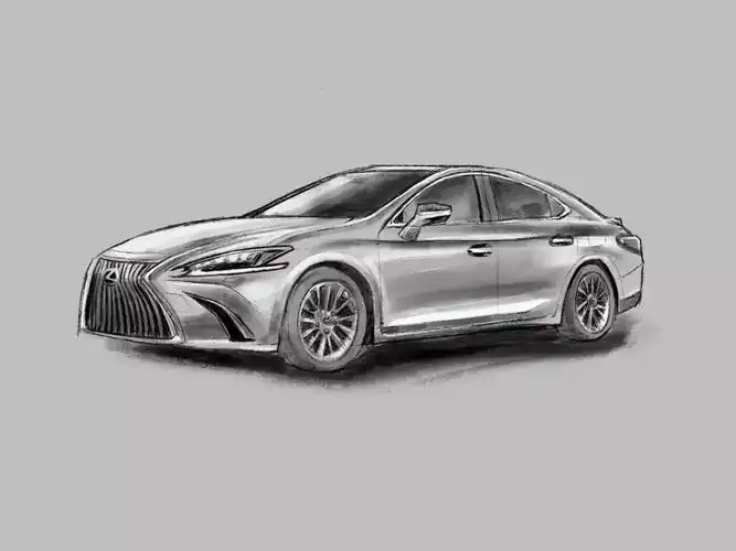 "画饼充饥"之板绘雷克萨斯全新es