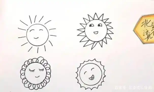 幼儿园小朋友画的太阳简笔画