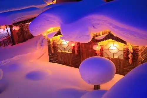 黑龙江的雪乡下雪了