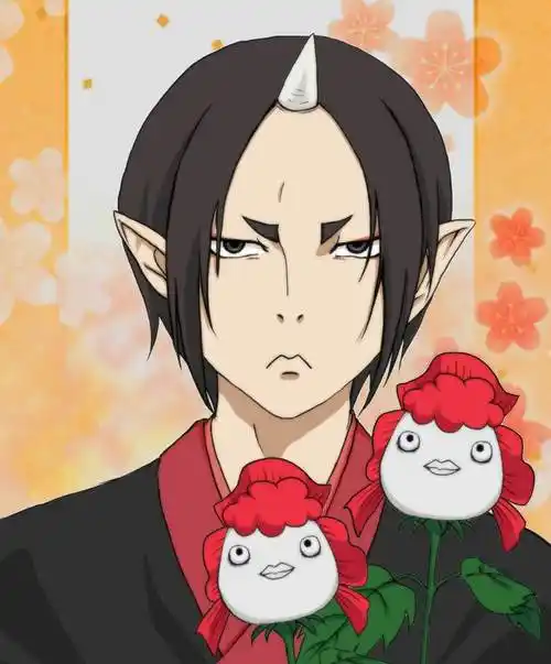 鬼灯様と金鱼草えの的鬼灯的冷彻插画图片