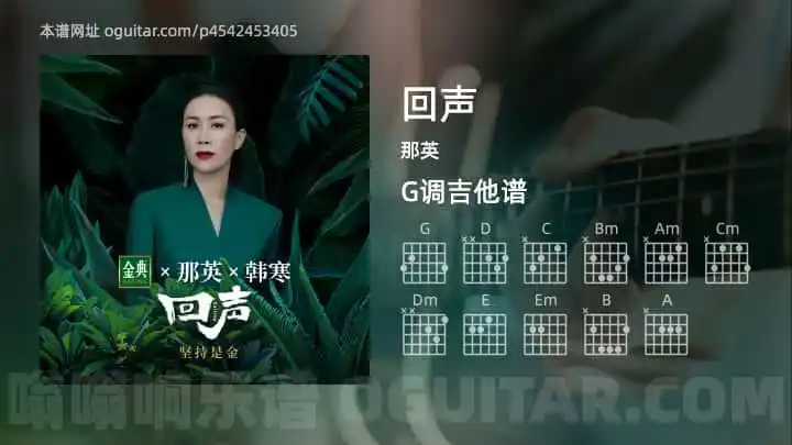 回声那英吉他谱