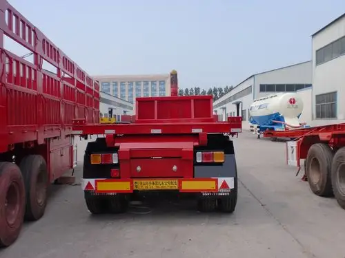 两桥集装箱20英尺平板自卸半挂车