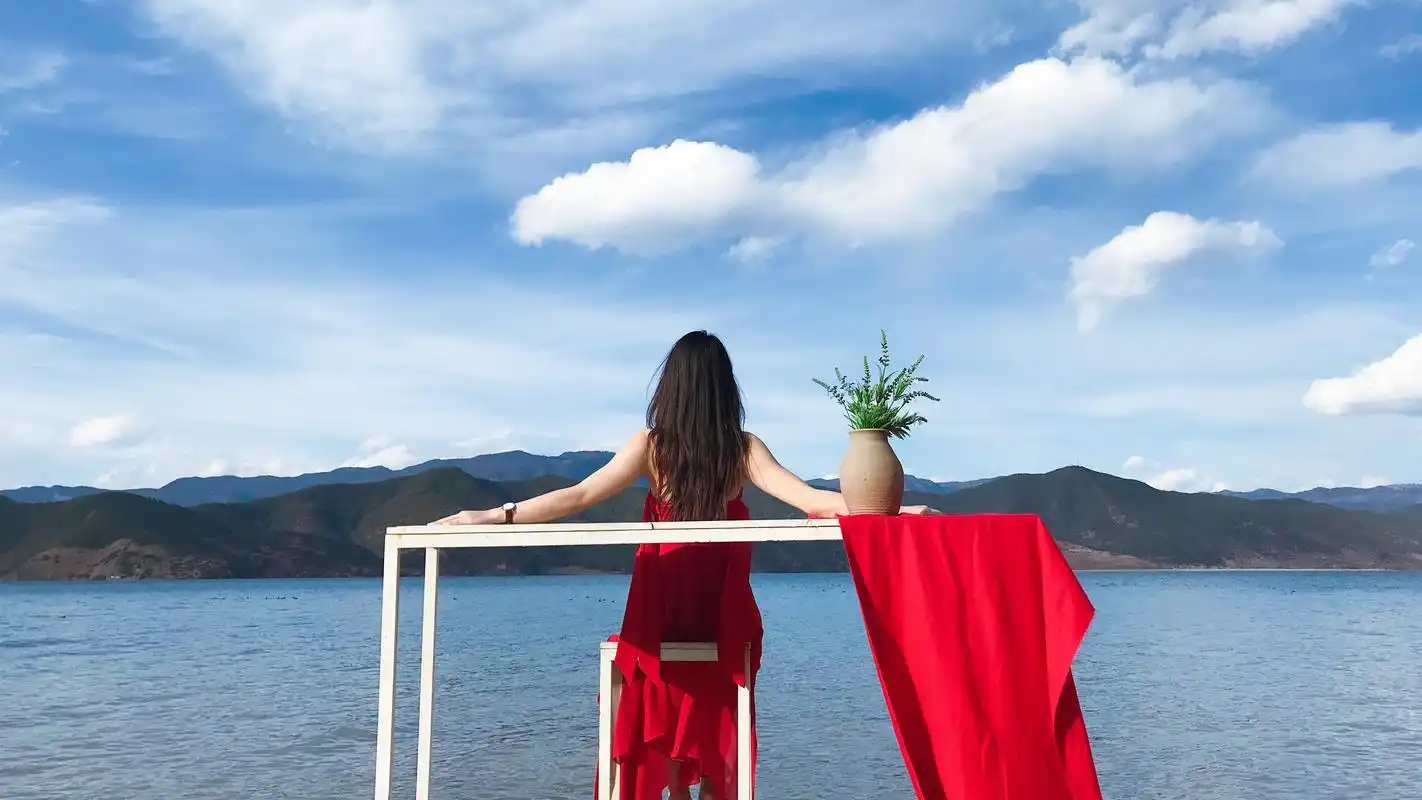 海边意境唯美背影写真,时光记忆-回车桌面