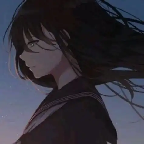 动漫女背影伤感头像