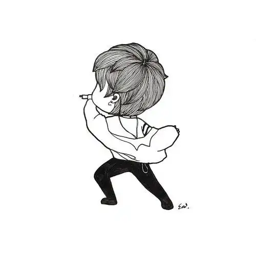 动漫华晨宇简笔画