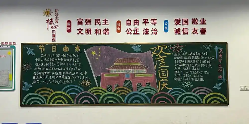 国庆节黑板报