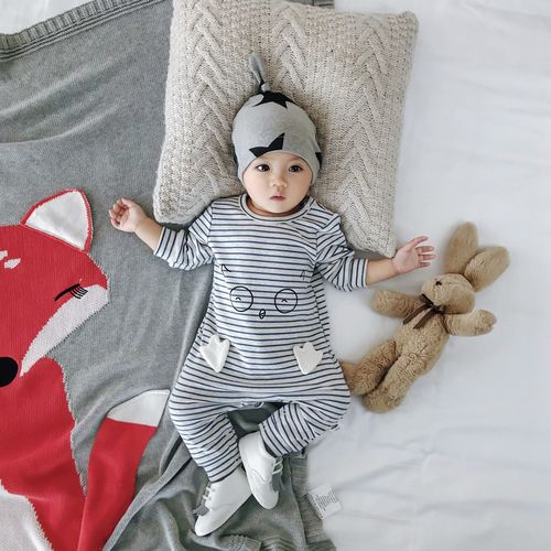 个月9套装春季宝宝婴儿7女6男衣服春秋春装连身衣