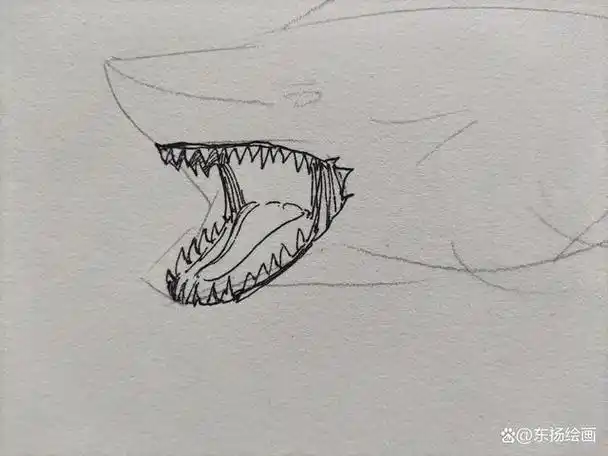 手绘变异大鲨鱼,海洋真正的"巨无霸",破坏环境导致的恶果