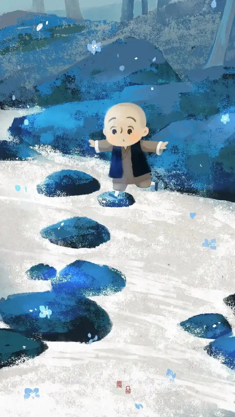 一禅小和尚壁纸,与自己促膝长谈,与孤独握手言欢