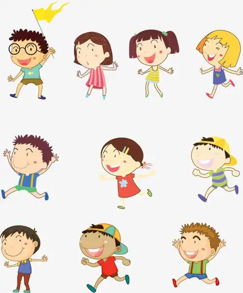 矢量手绘卡通孩子